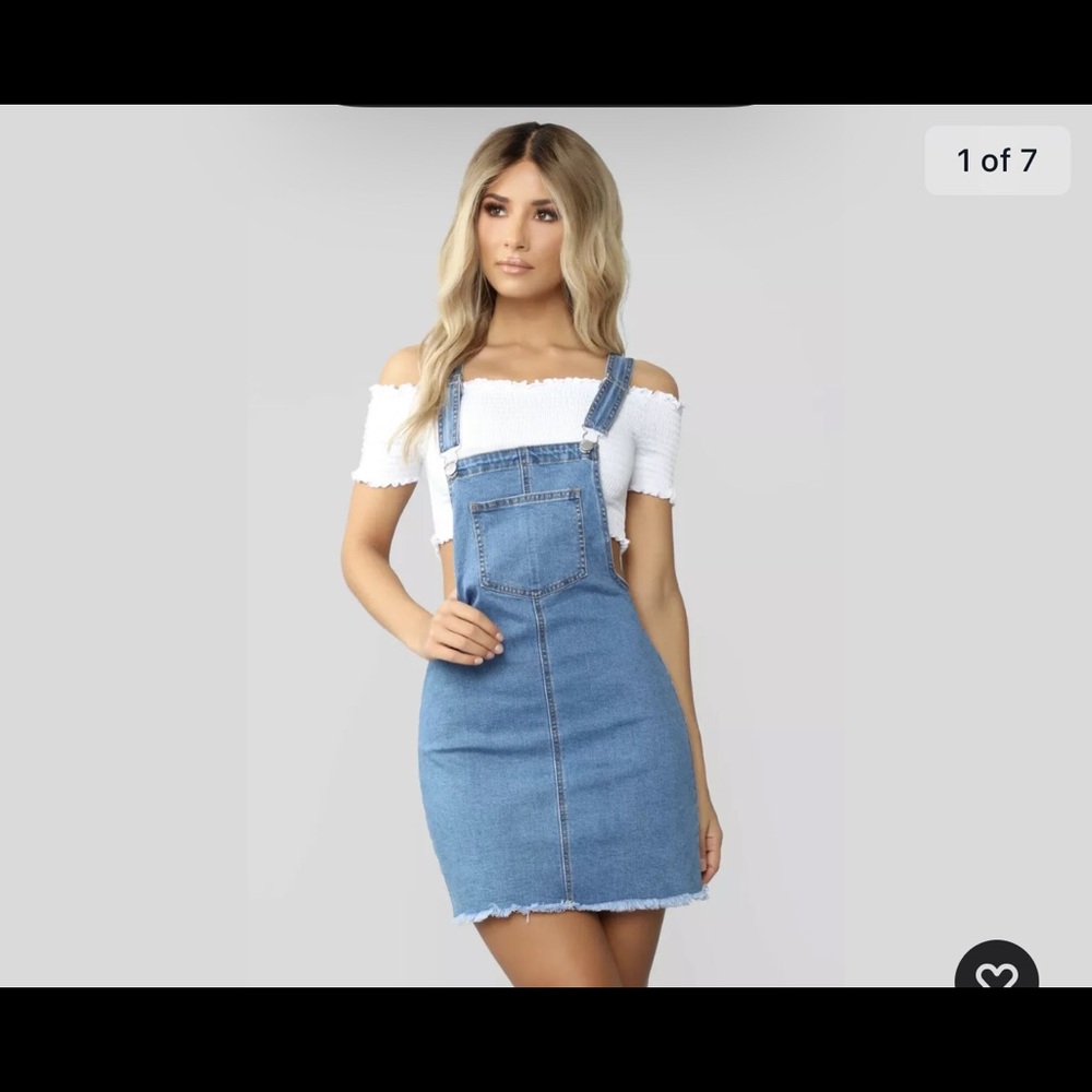 Fashion nova denim overall dress 😍